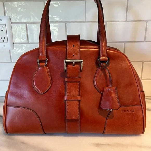 PRADA Leather Boston Bag - Picture 3 of 11
